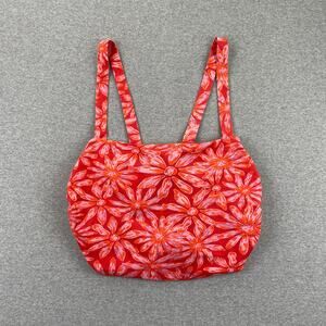 Free People All Tied Up Tank Top Womens XL Red Combo Floral Open Tie Back Boho